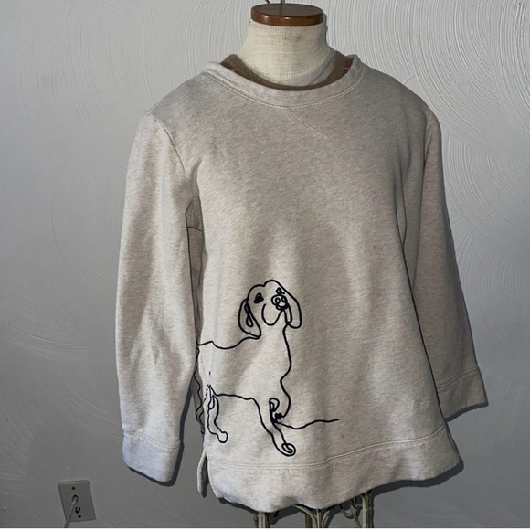 Talbots Sweaters - TALBOTS cotton crew neck sweatshirt DOGGIE/ DOG Sweatshirt Sz X Plus